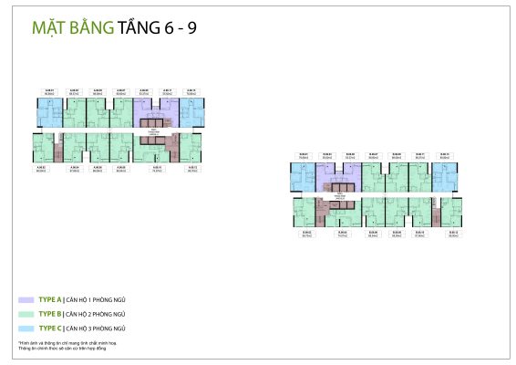Mặt bằng căn hộ mường thanh phú hữu