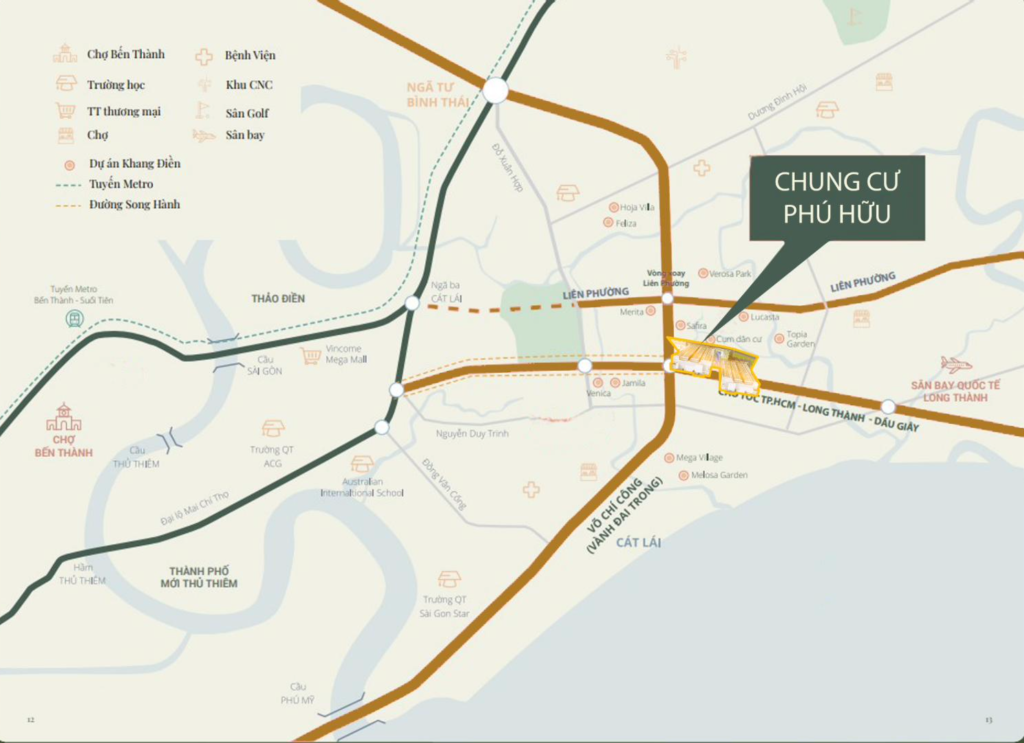 Vị trí căn hộ mường thanh phú hữu
